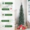 Slim Pencil Artificial Christmas Tree with Pinecones and PVC Branch Tips for Small Spaces